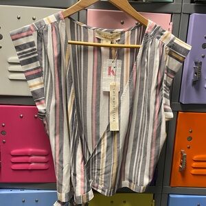 Saltwater Luxe Wraparound Top, M, NWT